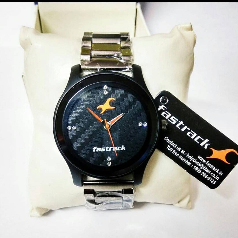 fastrack black men's watch