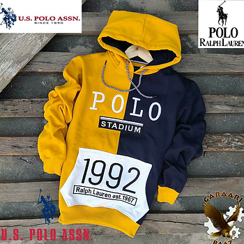 black and yellow polo hoodie